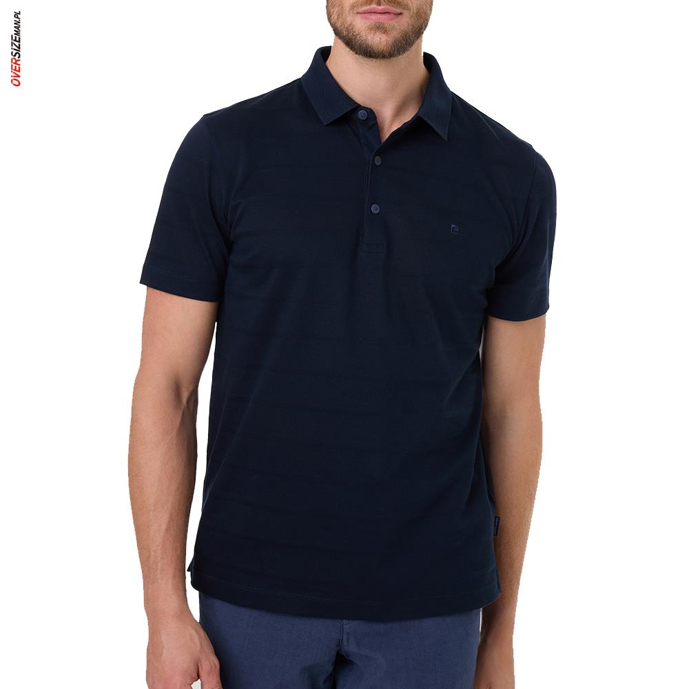 Granatowe polo z krótkim rękawem Pierre Cardin - obrazek 3