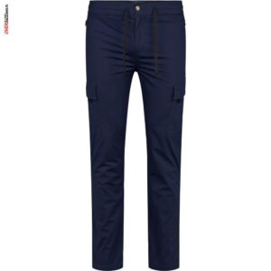 Granatowe spodnie cargo na gumie Allsize