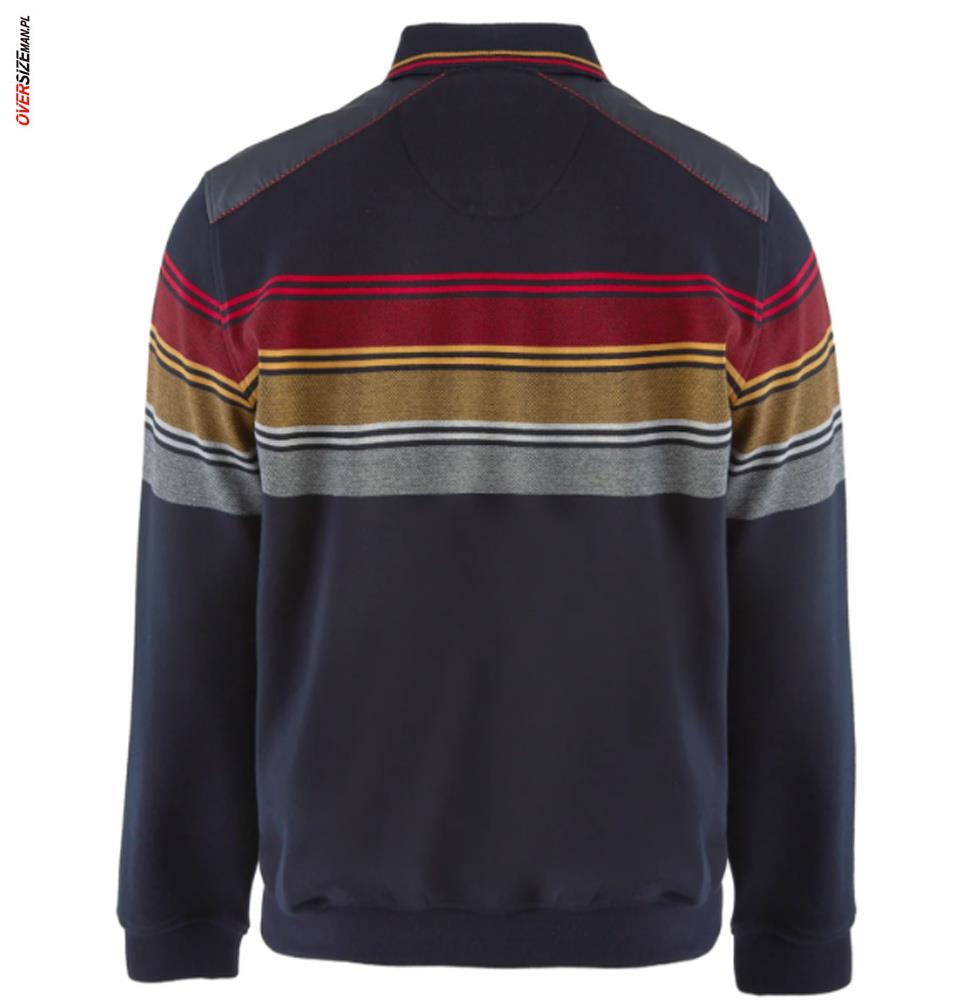 Granatowy sweter polo Campione - obrazek 4