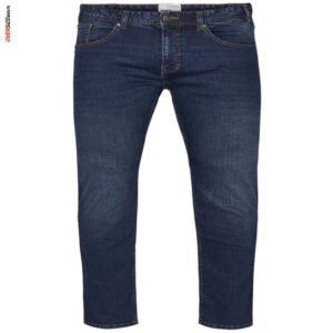Granatowe jeansy z elastanem Allsize