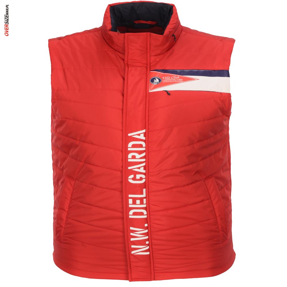 Czerwony bezrękawnik pikowany Campione