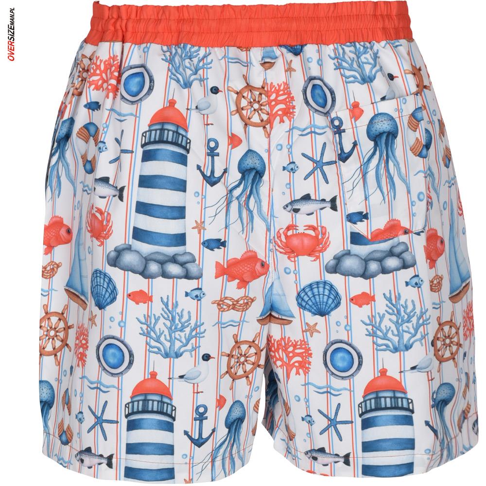 Kolorowe szorty kąpielowe z morskim motywem Campione - obrazek 4