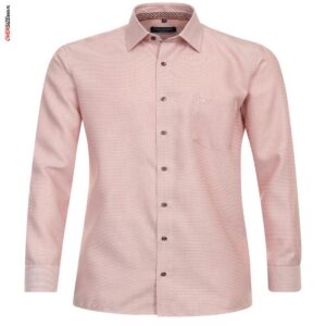 Koralowa koszula z długim rękawem Casa Moda