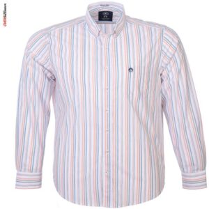 Biała koszula w pastelowe pasy Campione