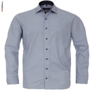 Wizytowa koszula z długim rękawem w miętowy wzorek