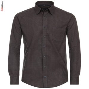 Czarno-brązowa koszula we wzorek Casa Moda