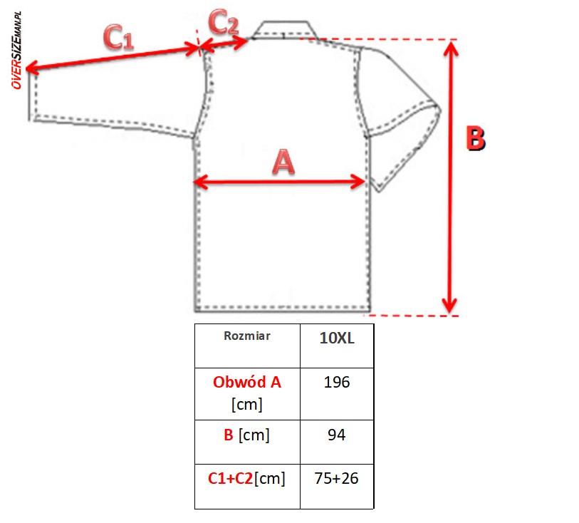 Błękitna koszula z długim rękawem w dużym rozmiarze 9/10XL - obrazek 3
