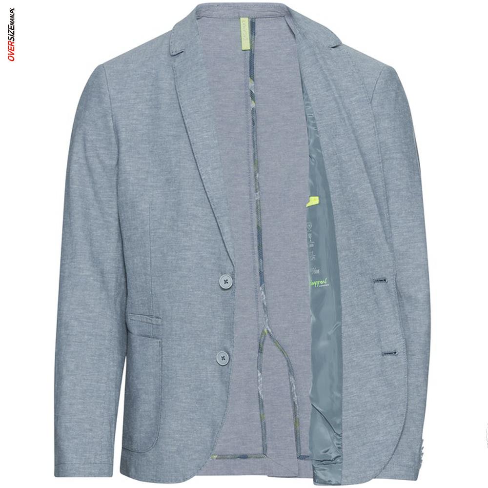 Błękitna marynarka letnia z domieszką lnu Calamar - obrazek 3