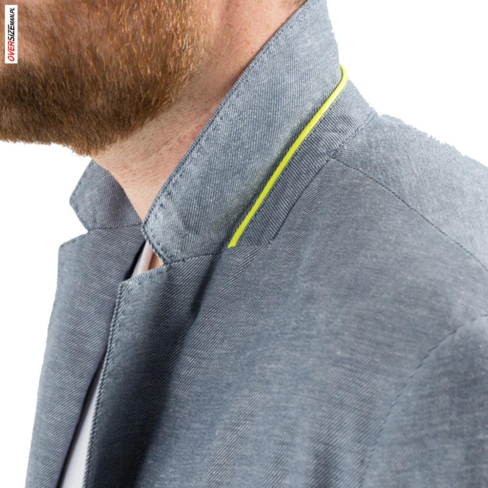 Błękitna marynarka letnia z domieszką lnu Calamar - obrazek 5