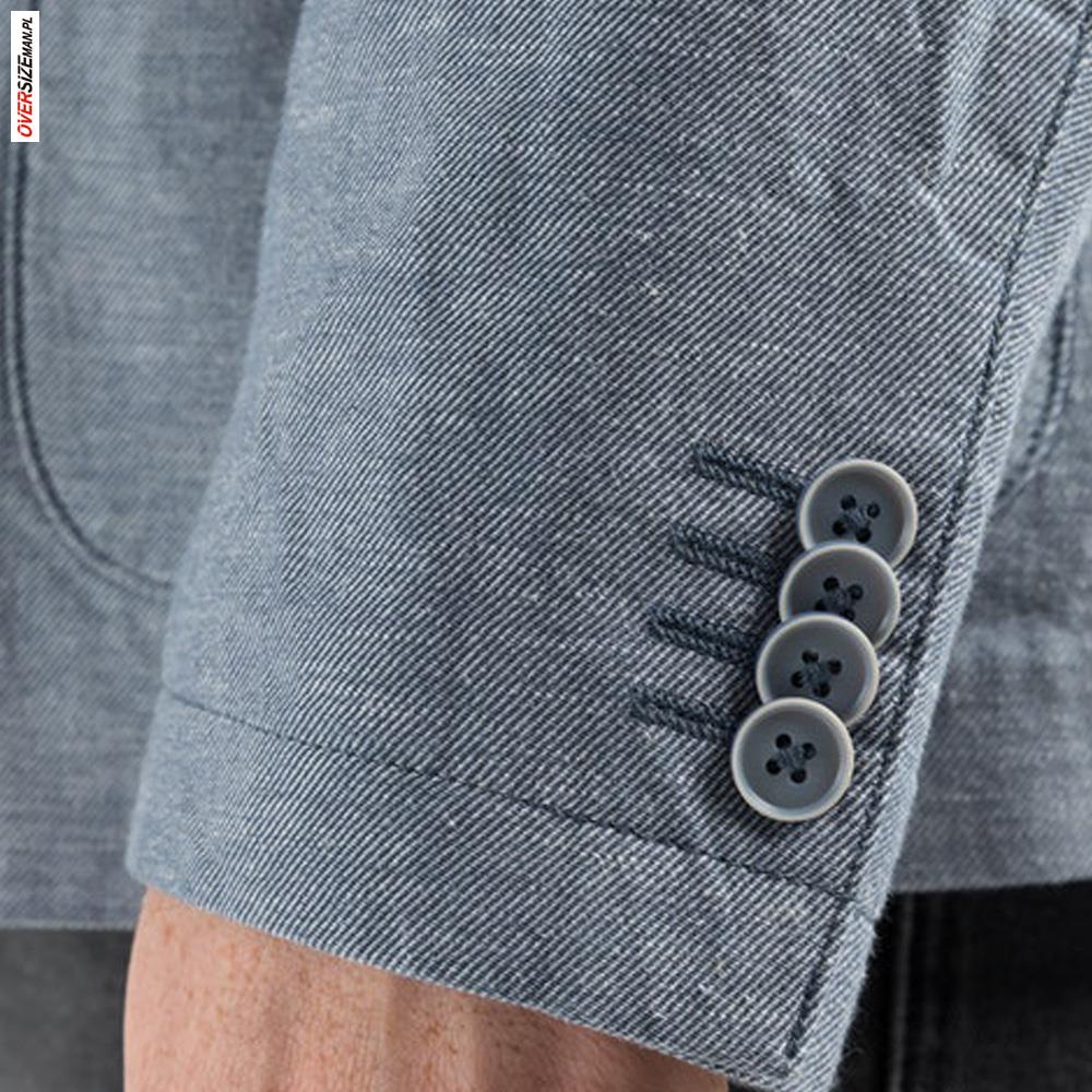 Błękitna marynarka letnia z domieszką lnu Calamar - obrazek 6