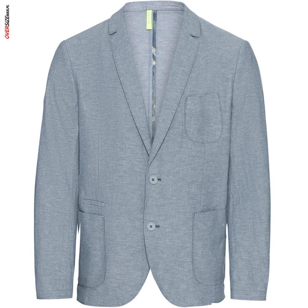 Błękitna marynarka letnia z domieszką lnu Calamar