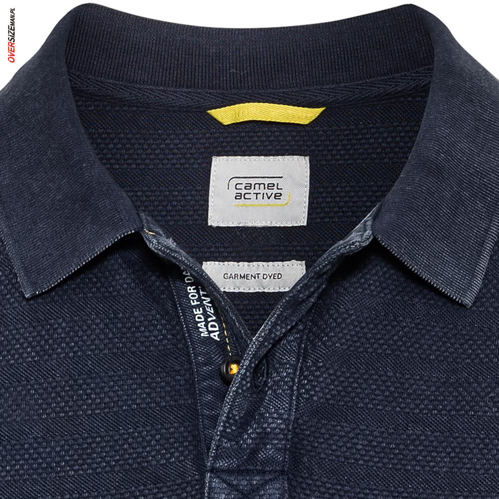 Granatowe polo z długim rękawem Camel Active - obrazek 3