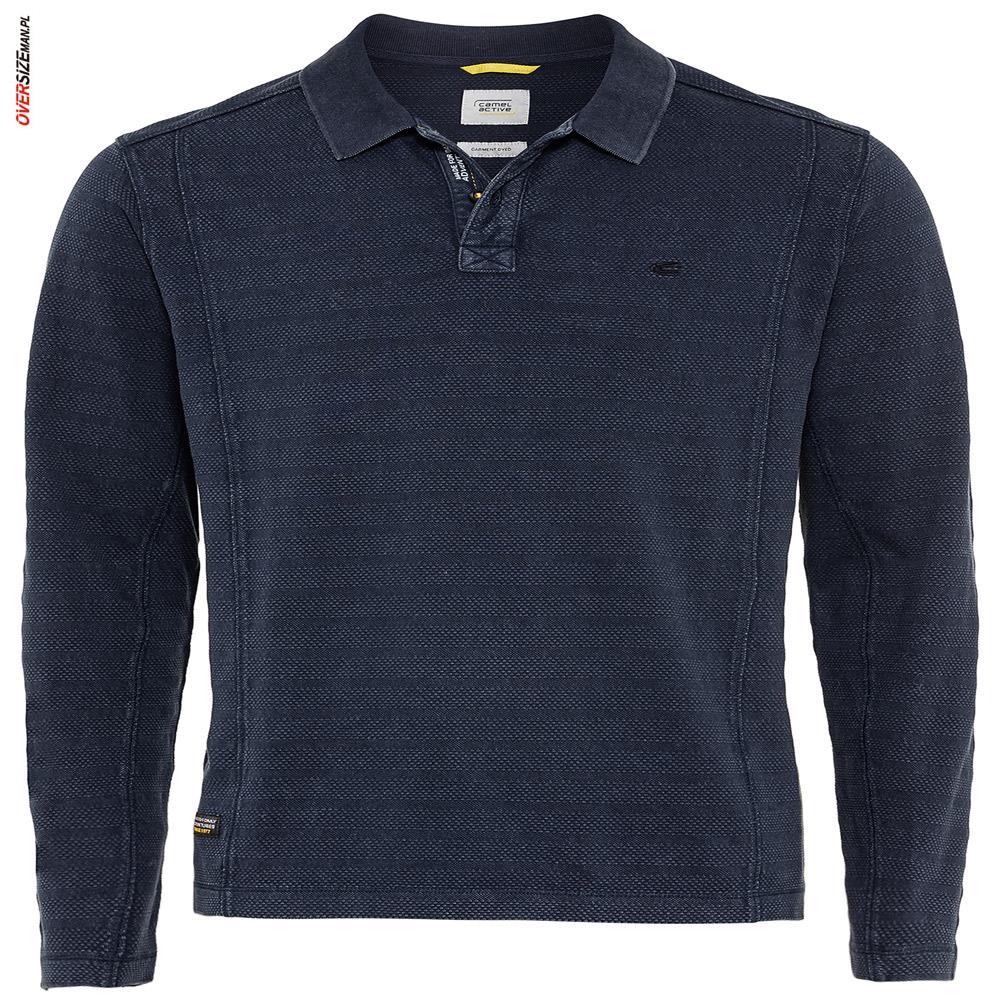 Granatowe polo z długim rękawem Camel Active