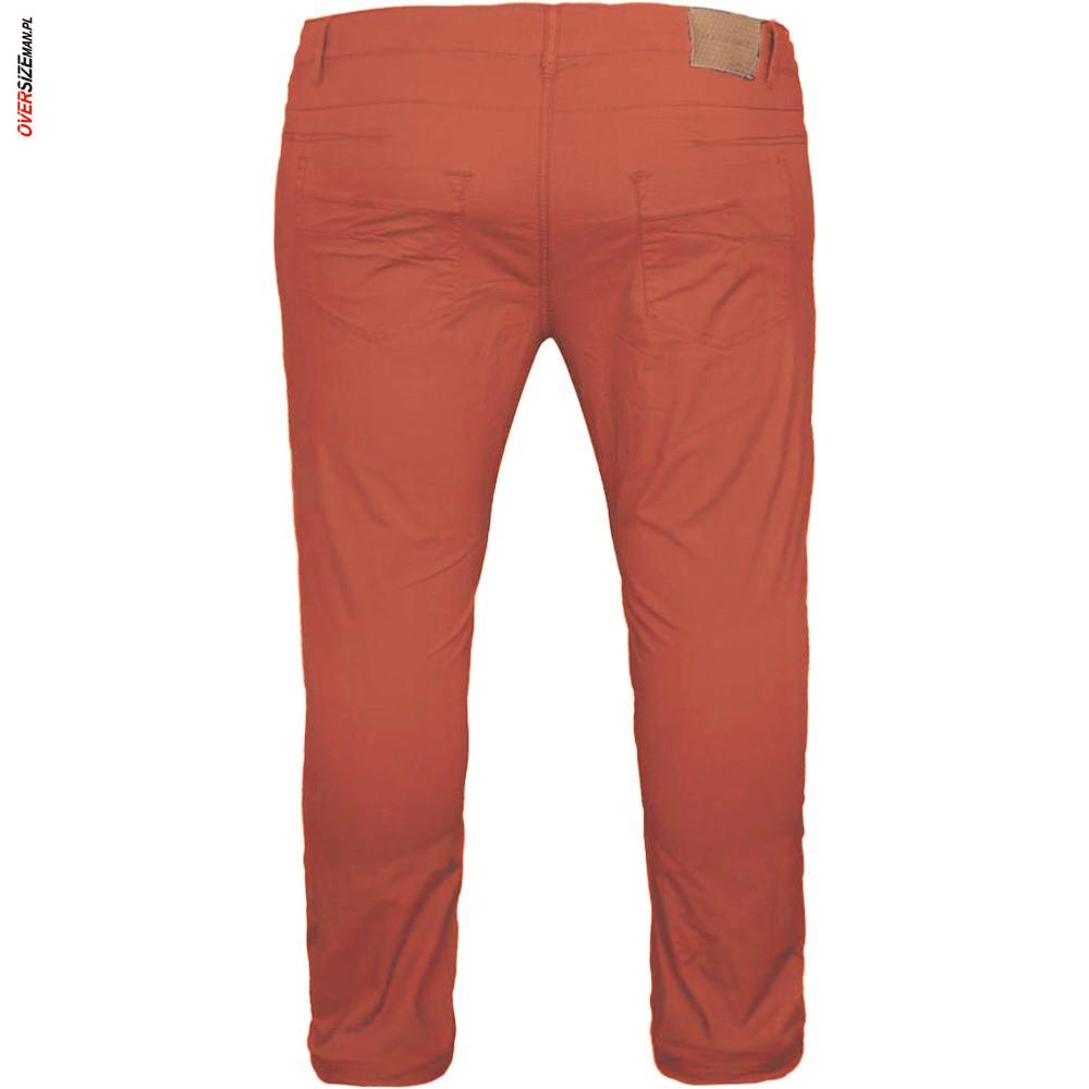Pomarańczowe spodnie z elastanem Maxfort - obrazek 4