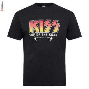 Czarny T-shirt rockowy KISS Allsize