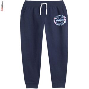 Granatowe spodnie dresowe ze ściągaczem Maxfort