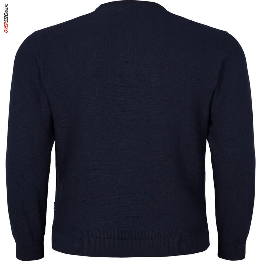 Granatowy sweter przez głowę Allsize - obrazek 5