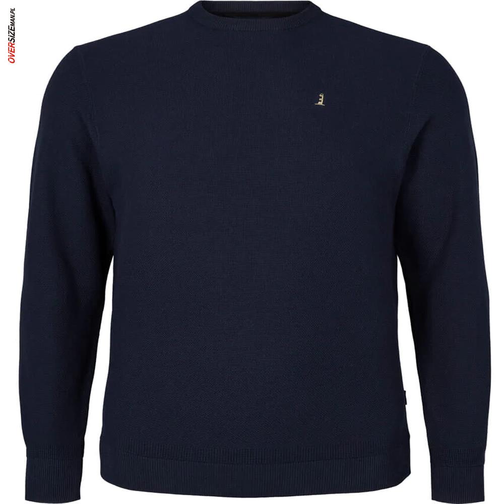 Granatowy sweter przez głowę Allsize