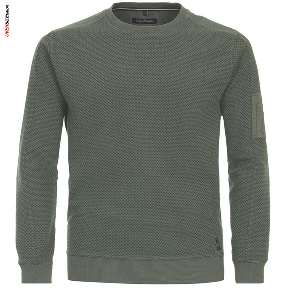 Oliwkowa bluza przez głowę Casa Moda