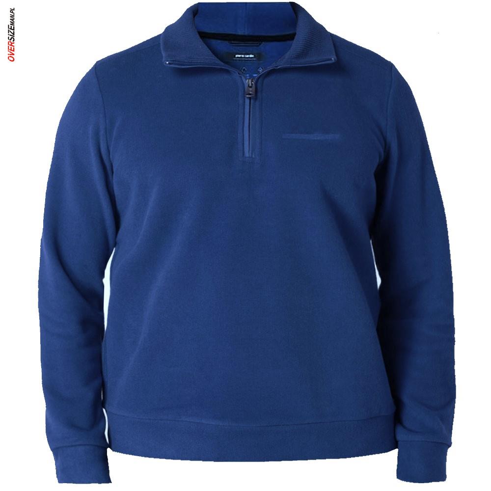 Niebieska bluza z krótkim zamkiem Pierre Cardin