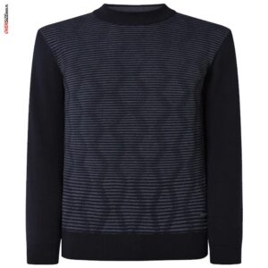 Granatowy sweter z półgolfem Pierre Cardin