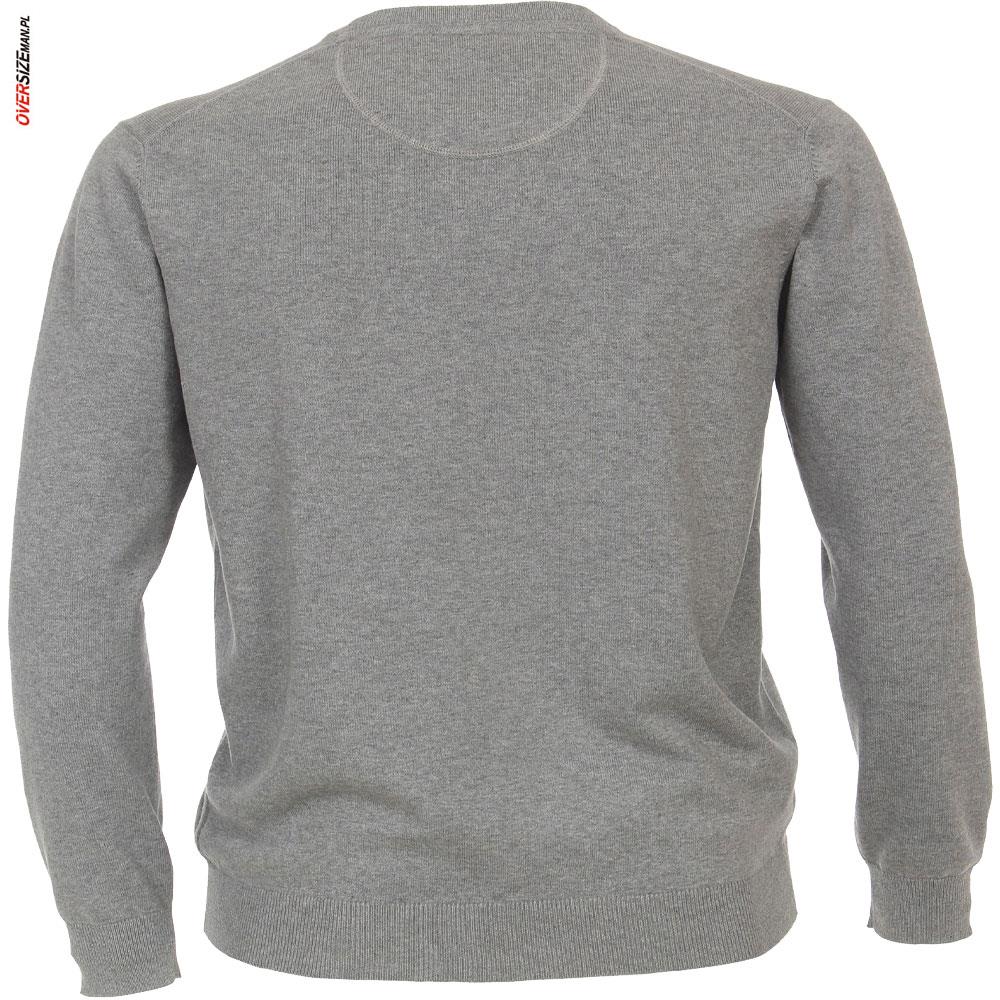 Szary sweter z okrągłym dekoltem Casa Moda - obrazek 3