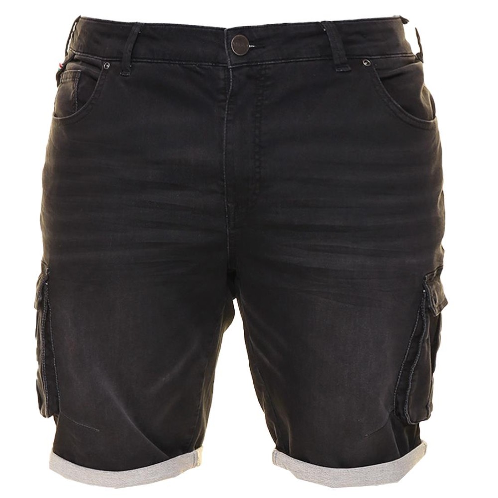 Czarne szorty jeansowe cargo Maxfort