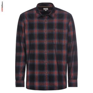 Granatowa sztruskowa koszula w kratę Camel Active