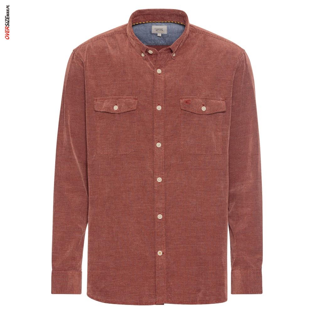 Ceglasta sztruskowa koszula Camel Active