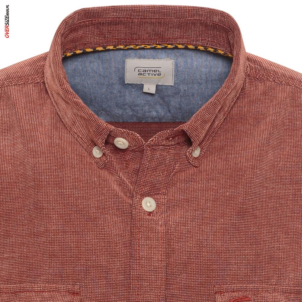 Ceglasta sztruskowa koszula Camel Active - obrazek 3