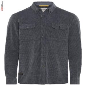 Grafitowa koszula ze sztruksu, z długim rękawem Camel Active