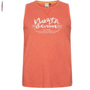 Pomarańczowy T-shirt bez rękawów Allsize