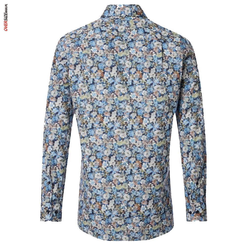 Kolorowa koszula w kwiaty, z długim rękawem Casa Moda - obrazek 3